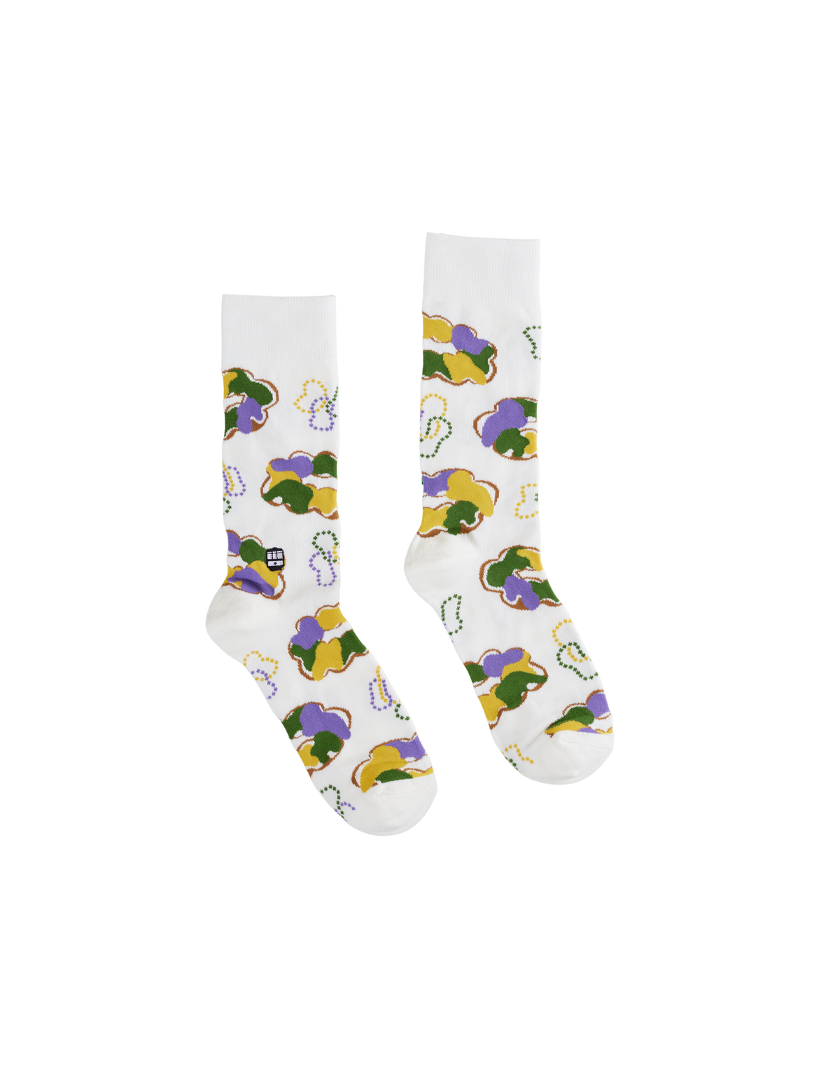 Bonfolk: King Cake and Beads Socks