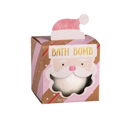 Pink Surprise Bath Santa