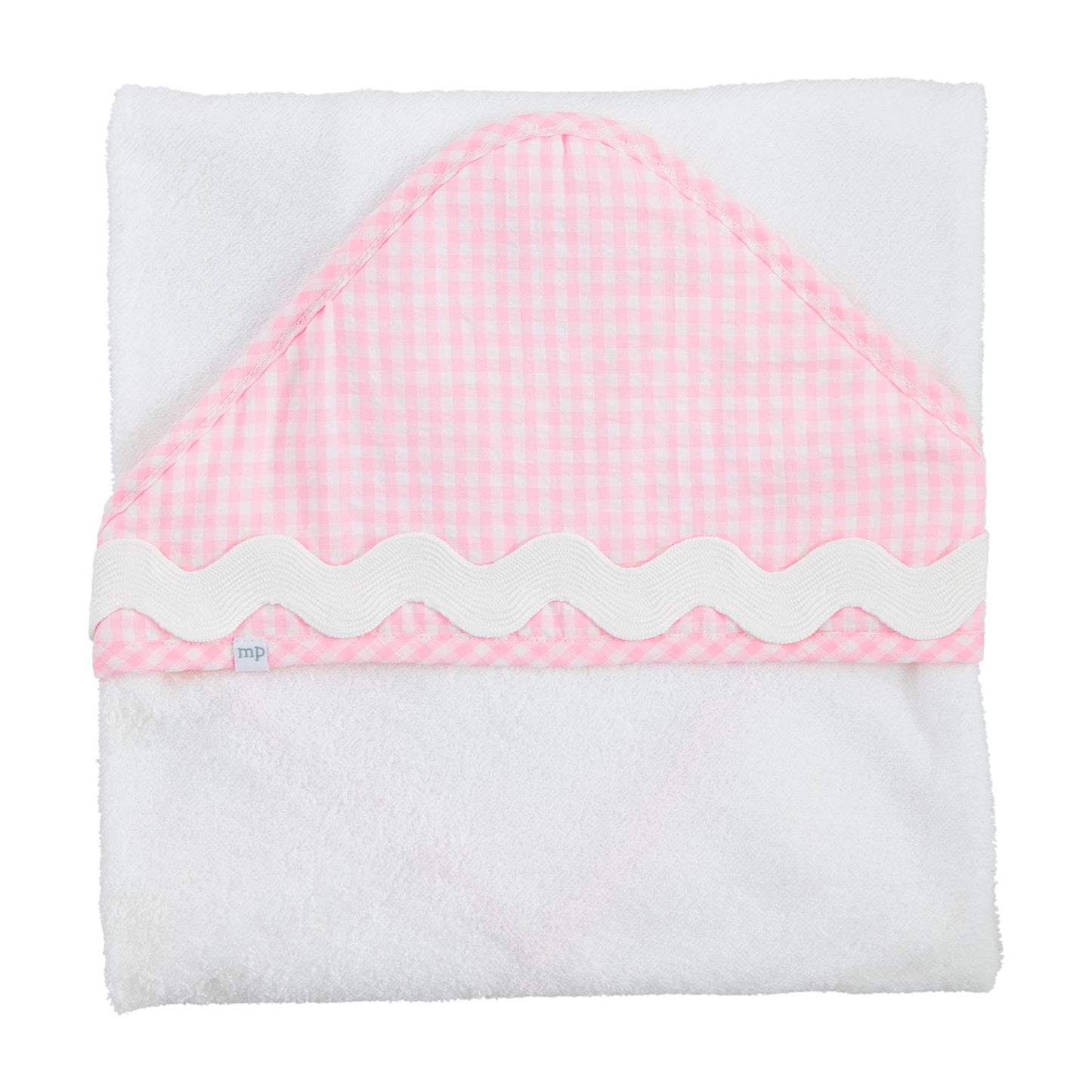 Pink Gingham Hooded Towel