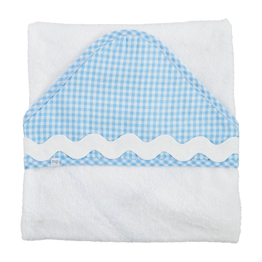 Blue Gingham Hooded Towel