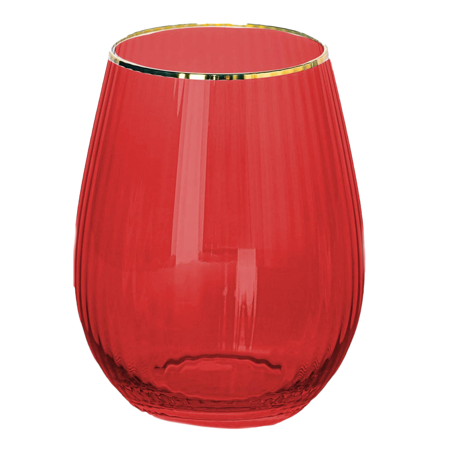 Ribbed Red Wine Glass