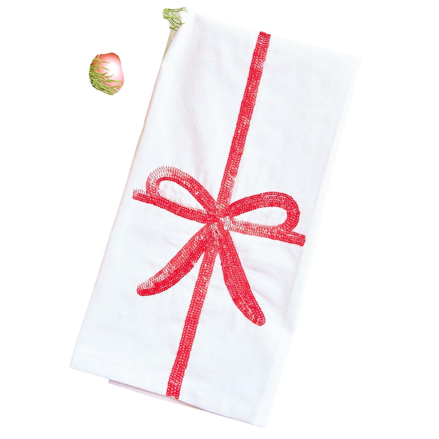 Sequin Bow Tea Towel