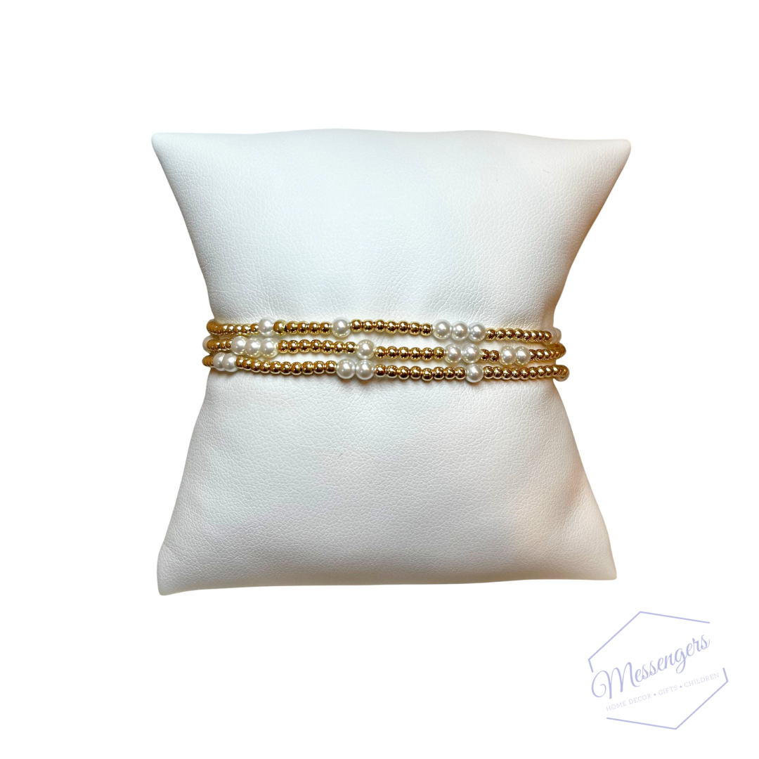 Hope Unwritten 3mm Bead Bracelet - Pearl