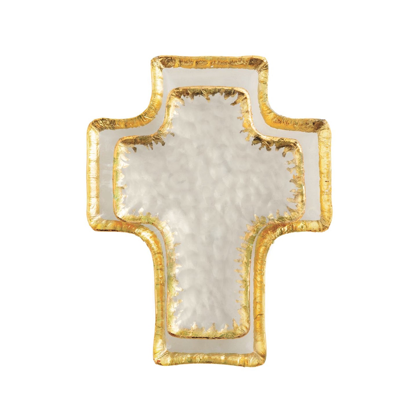 Gold Edge Cross Tray Set