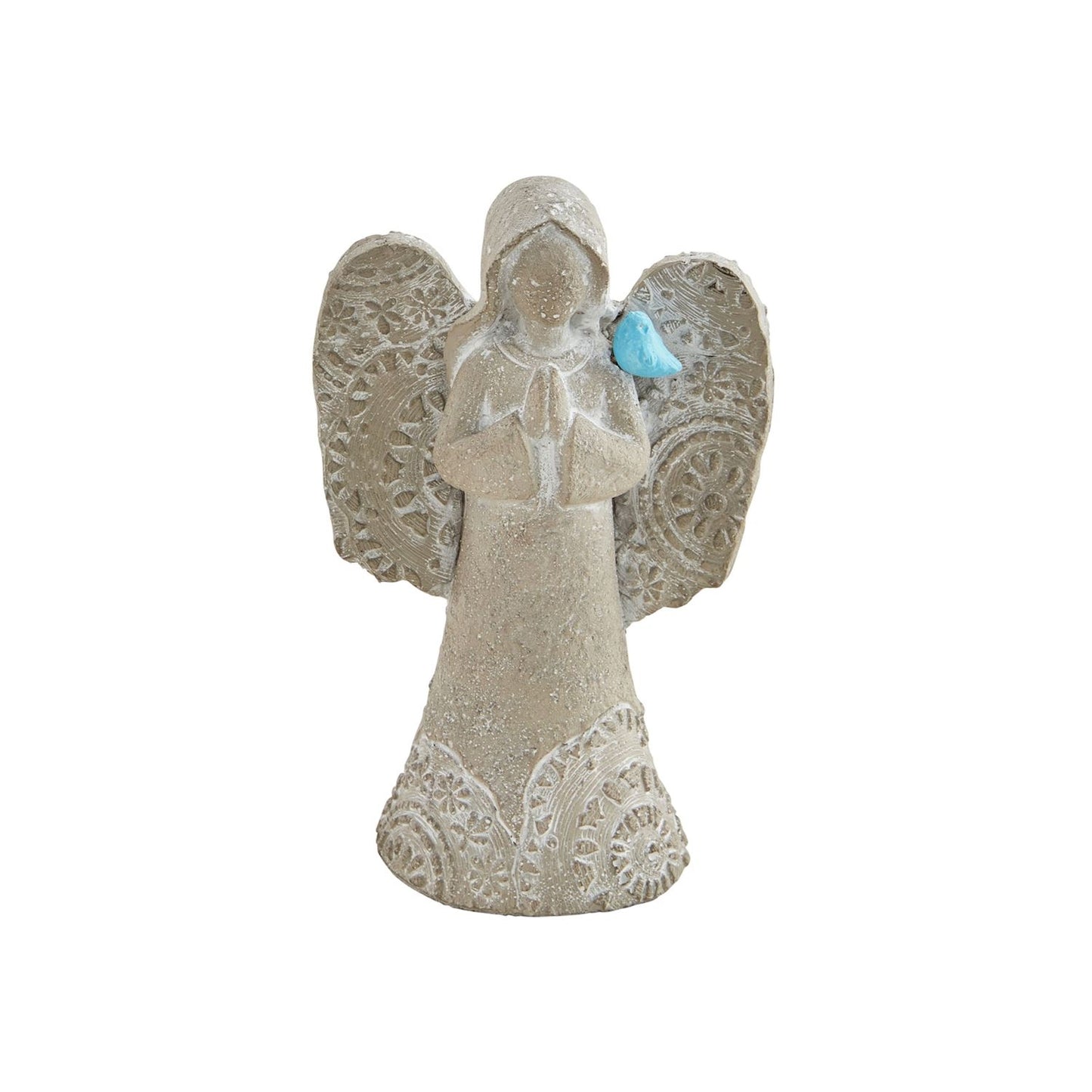 Concrete Garden Angel - Blue Bird