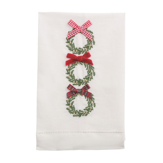 Wreath Embroidered Towel