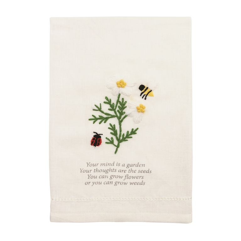 Ladybug Embroidered Towel
