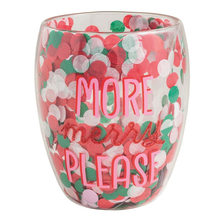 More Merry Confetti Glass