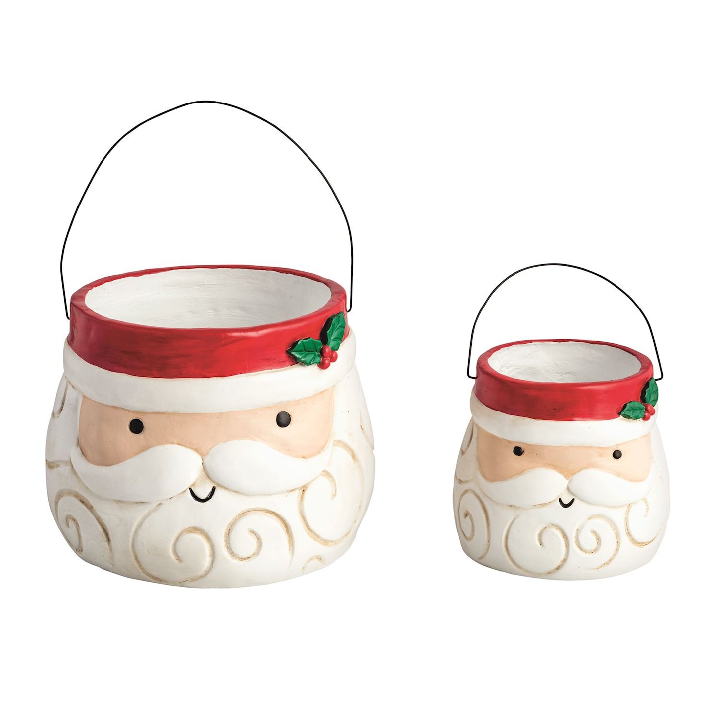 Santa Mache Treat Bucket: