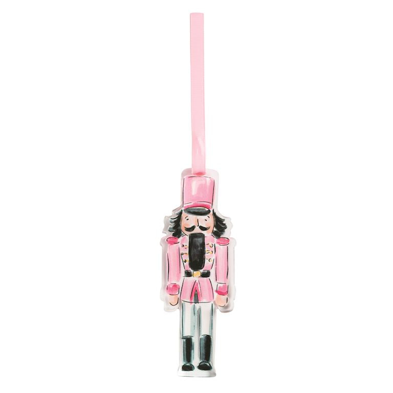 Pink Acrylic Nutcracker Ornament