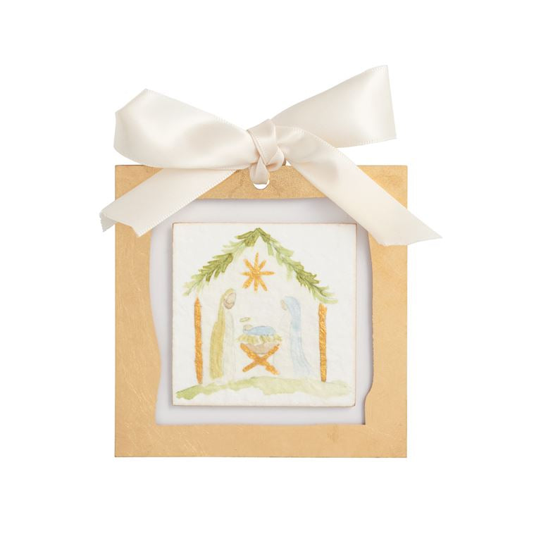 Nativity Gold Ornament