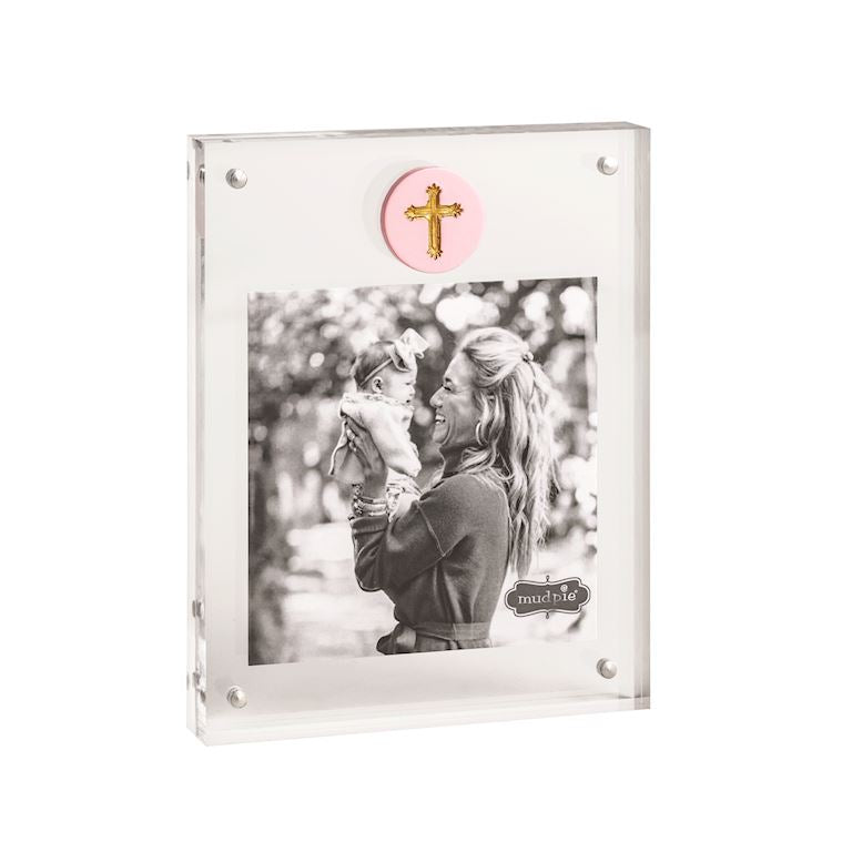 Pink Cross Medallion Frame