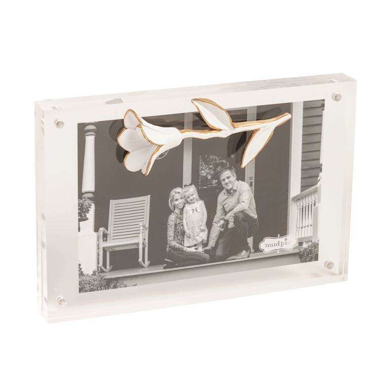 Stemmed Floral Acrylic Frame