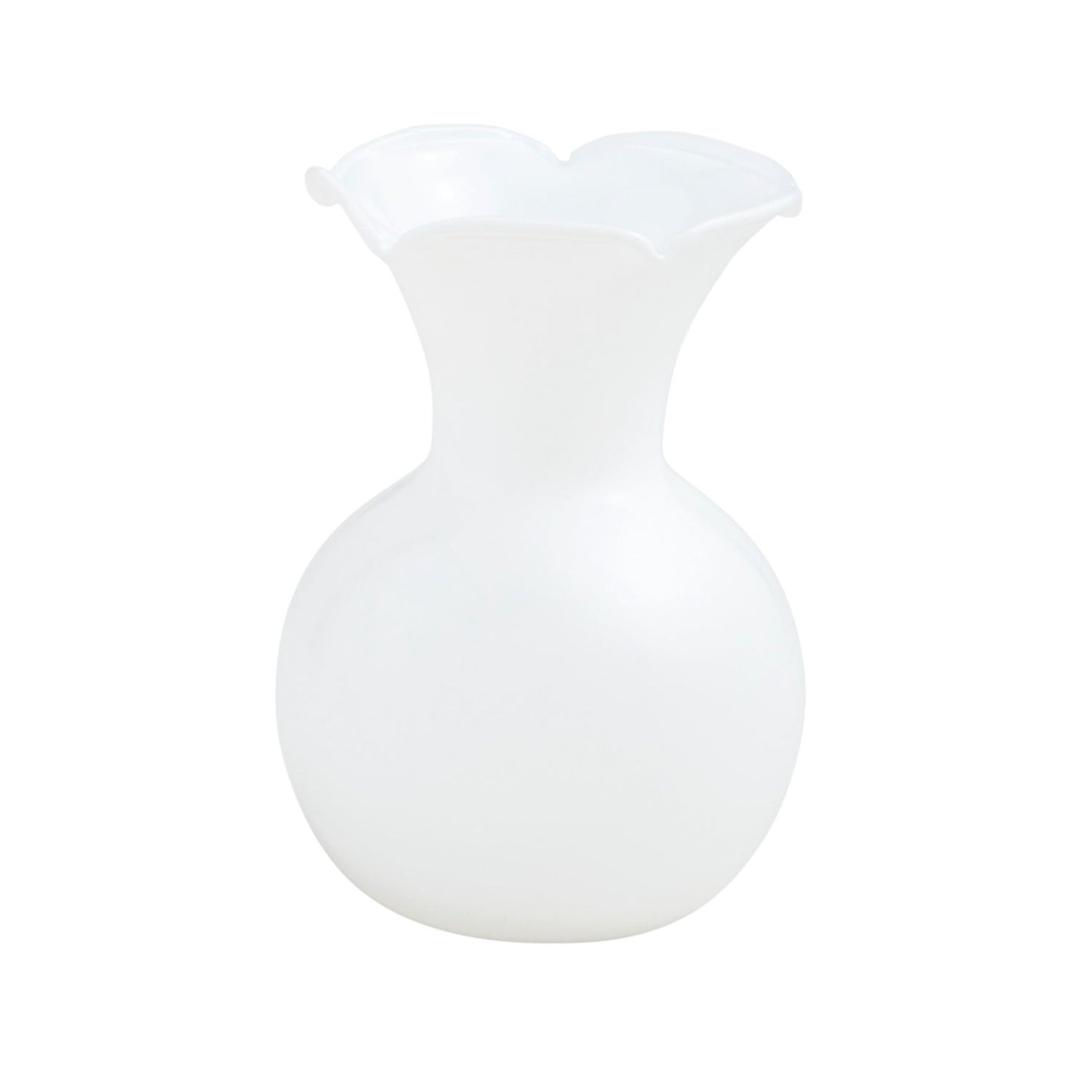 Mini Ruffled Vase - White