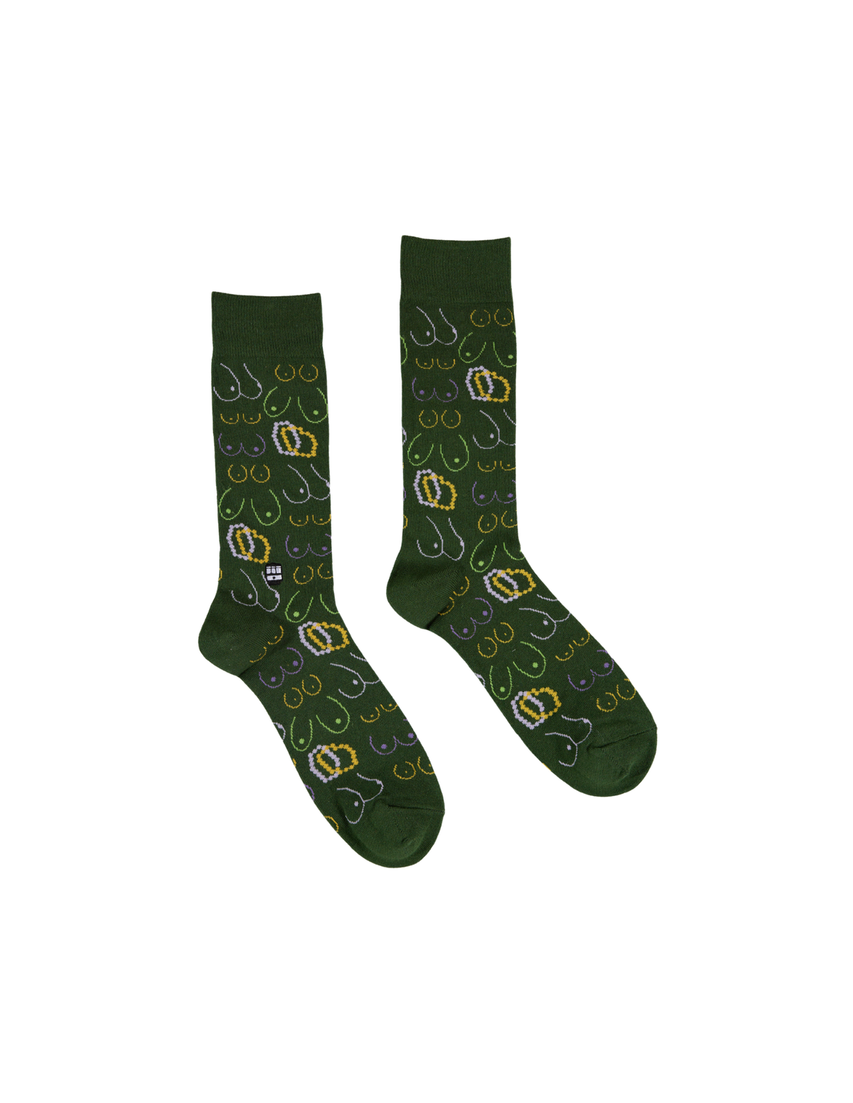Bonfolk: Boobs Mardi Gras Socks