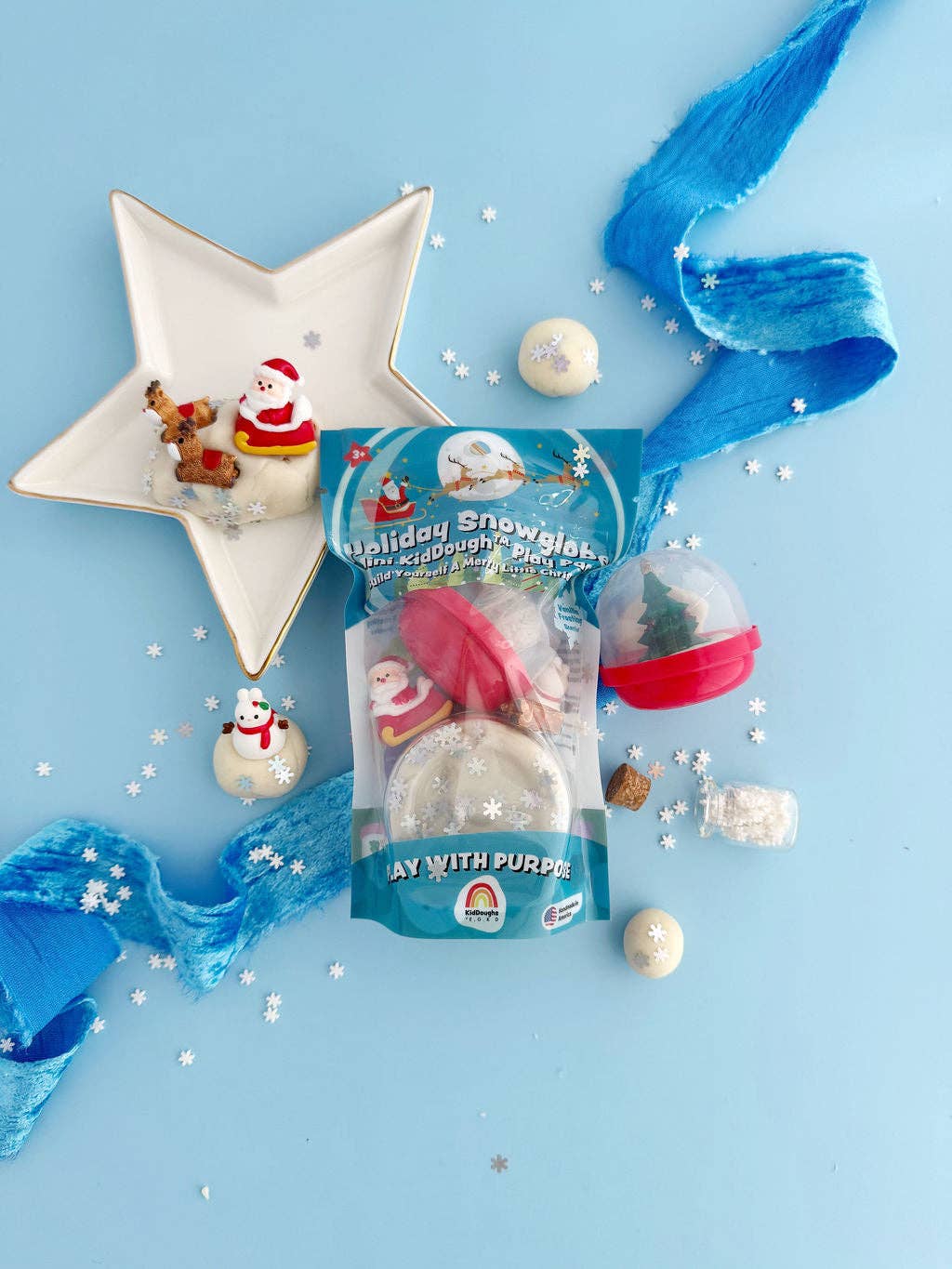 Holiday Snowglobe Mini KidDough Pack