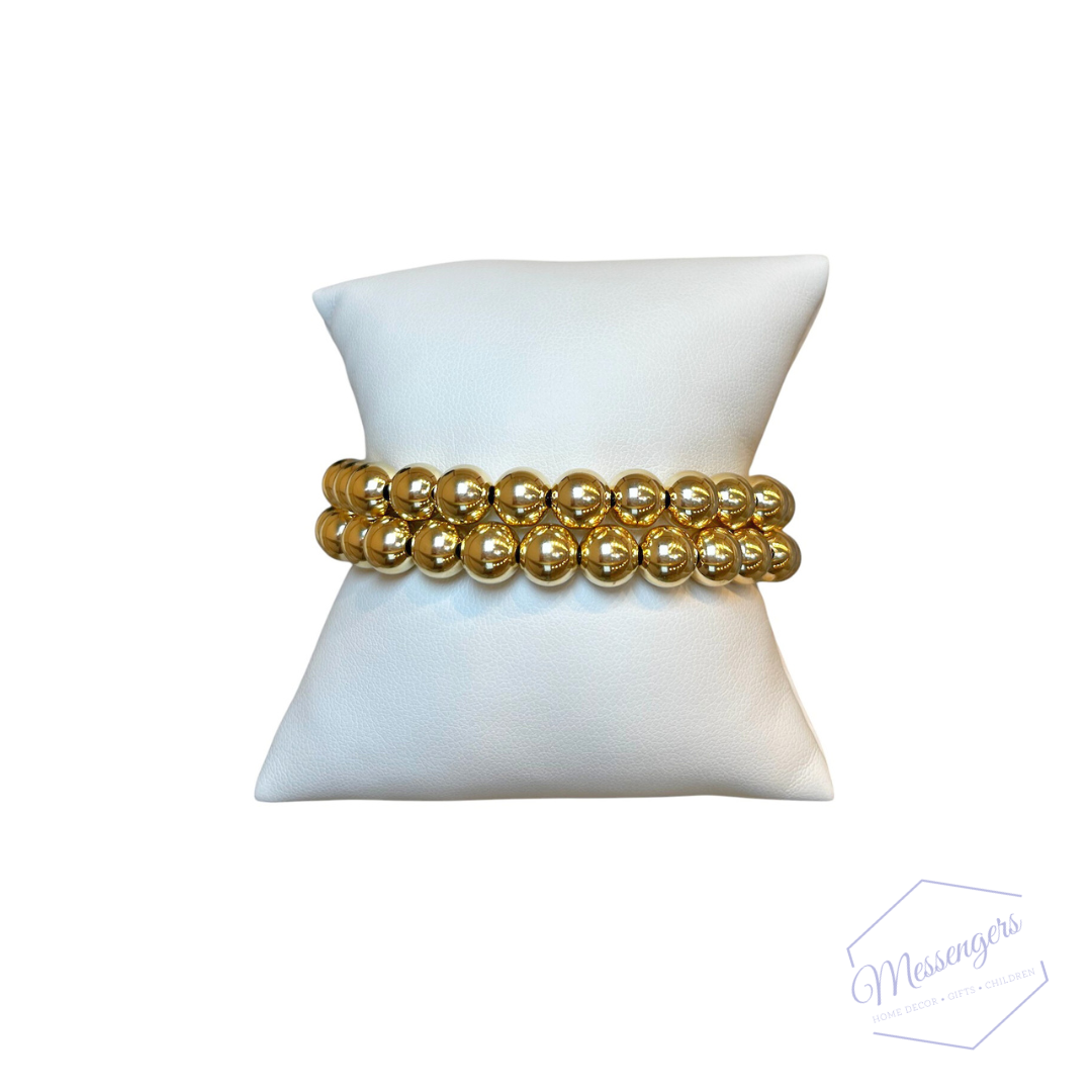 Classic Gold 8mm Bead Bracelet