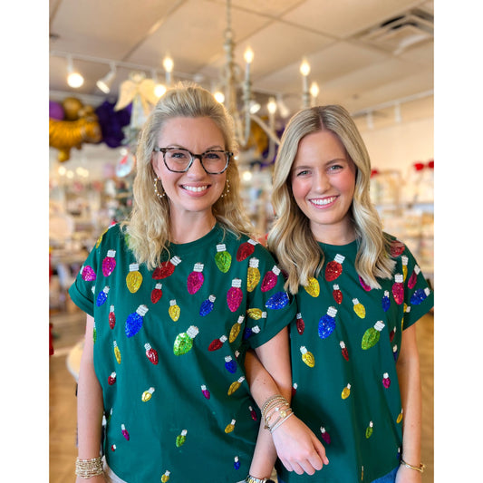 Christmas Lights Sequin Tee