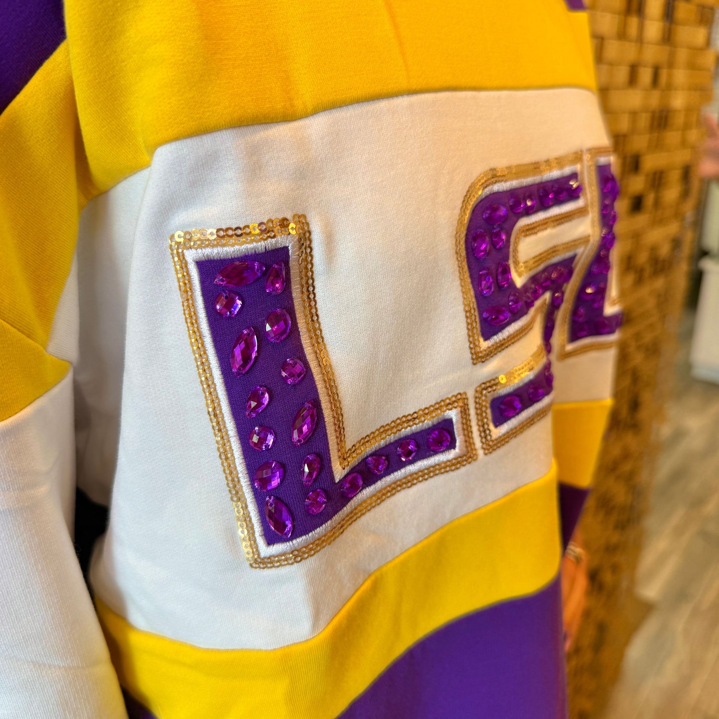 Jeweled LSU Sweatshirt
