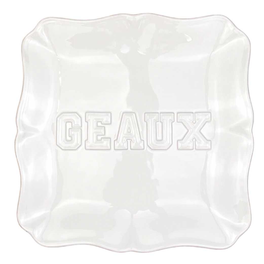Geaux Embossed Platter