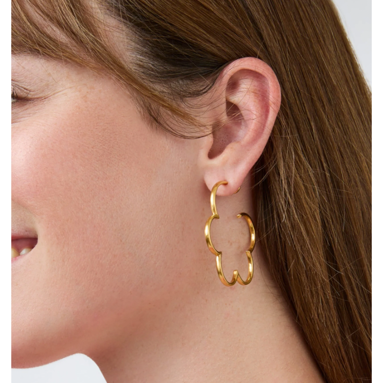 Gardenia Hoop - Gold - Lrg