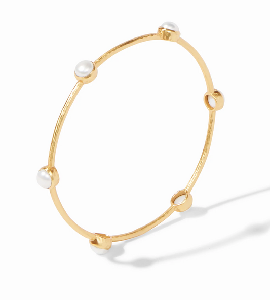 Milano Luxe Bangle - Pearl - Med