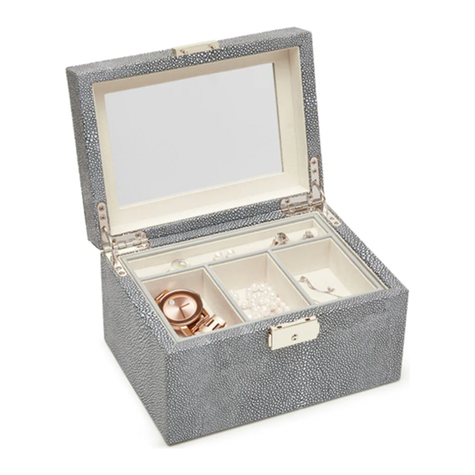 Aiden 1 Tray Jewelry Box: Grey