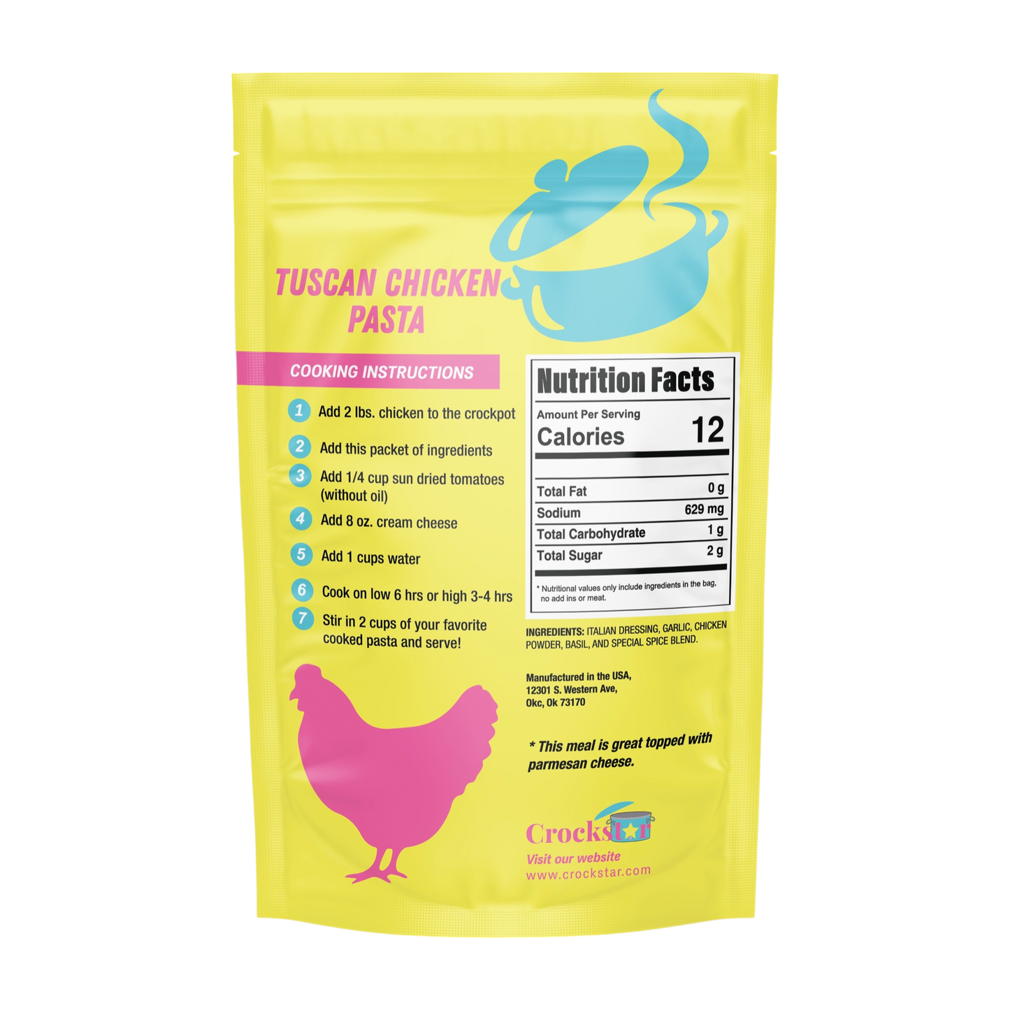 Tuscan Chicken Pasta: Crock Pot Meal