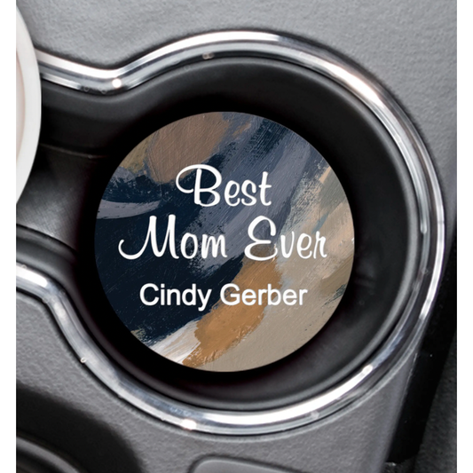 Blue Brushstroke Car Coaster