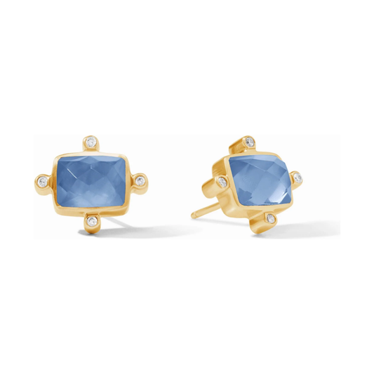 Clara Stud - Iridescent Chalcedony Blue - OS