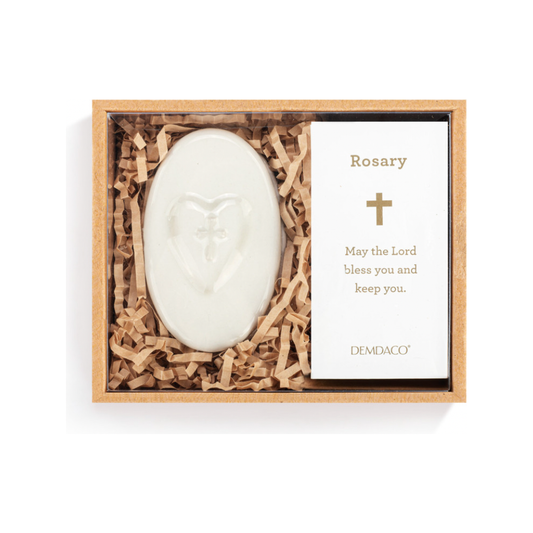 Trinket + Rosary - Heart & Cross