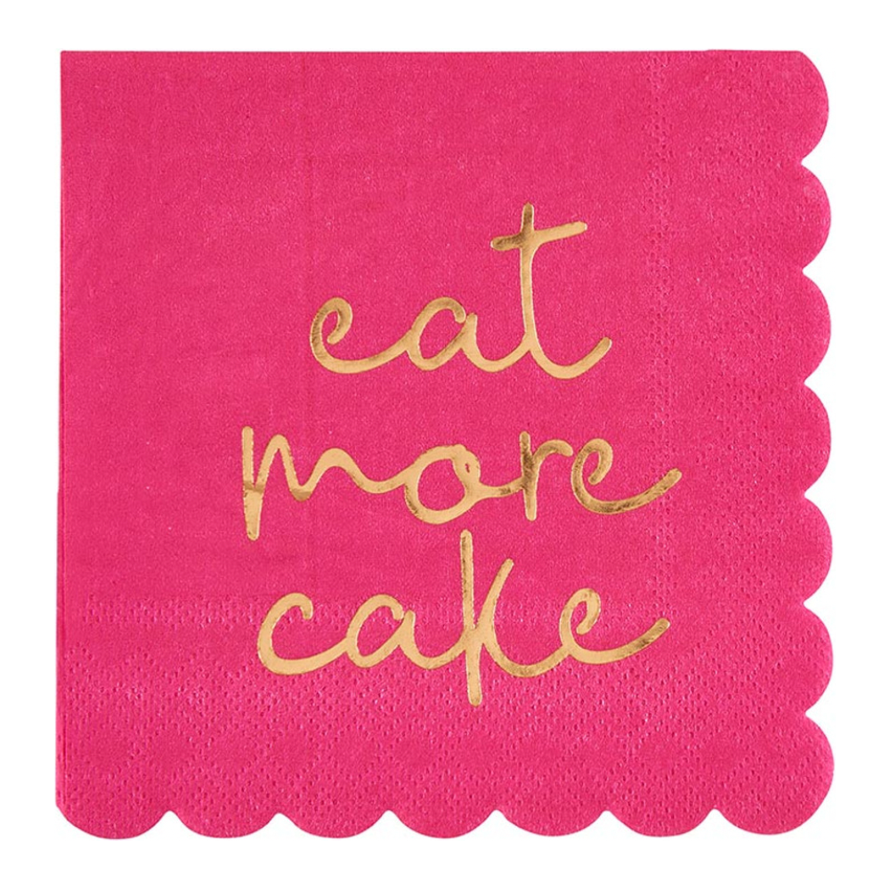 Eat More Cake Scalloped Napkin