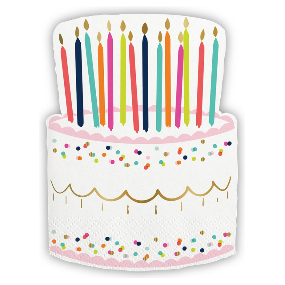Birthday Cake - Shaped Napkin Pack