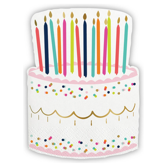 Birthday Cake - Shaped Napkin Pack
