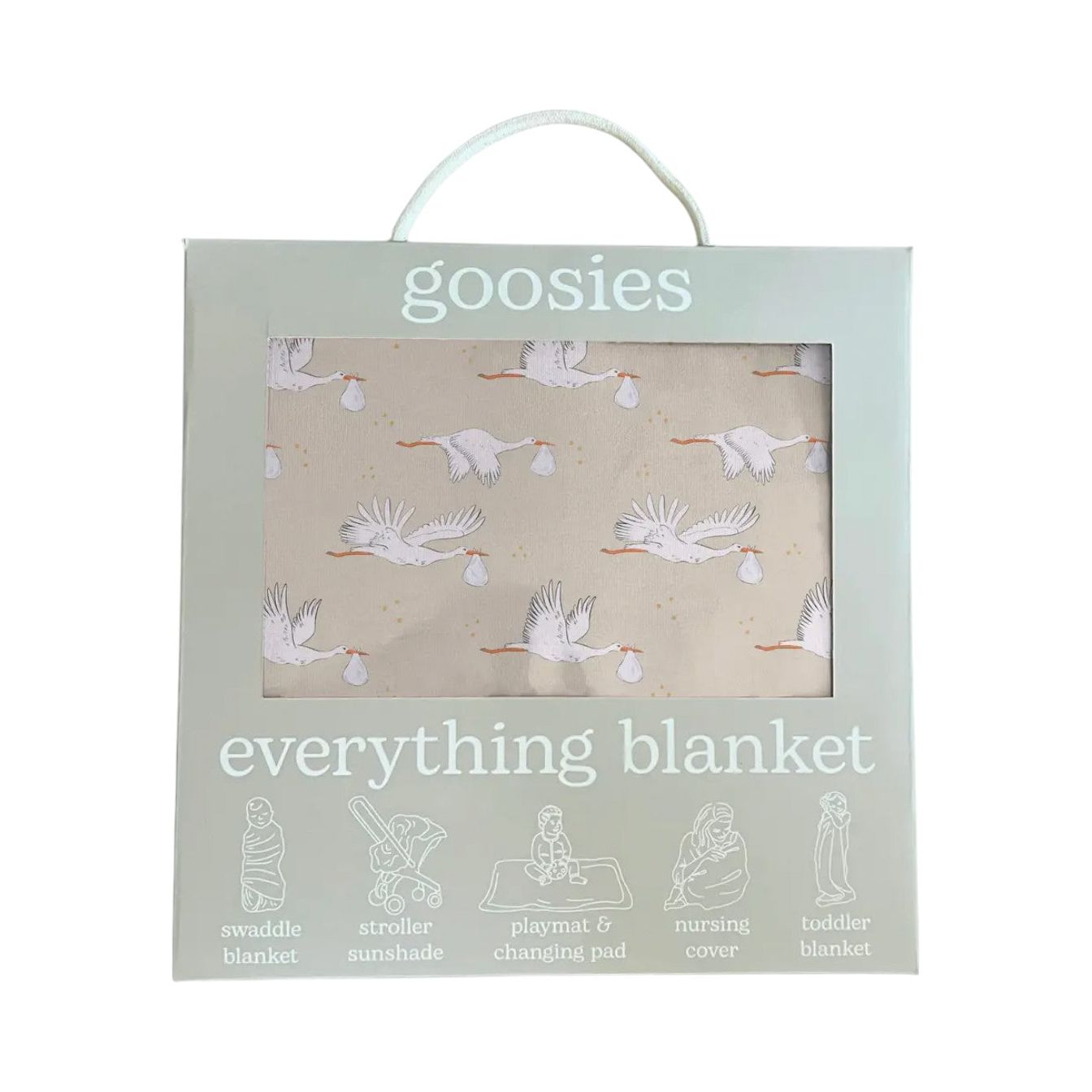 Neutral Stork Everything Blanket