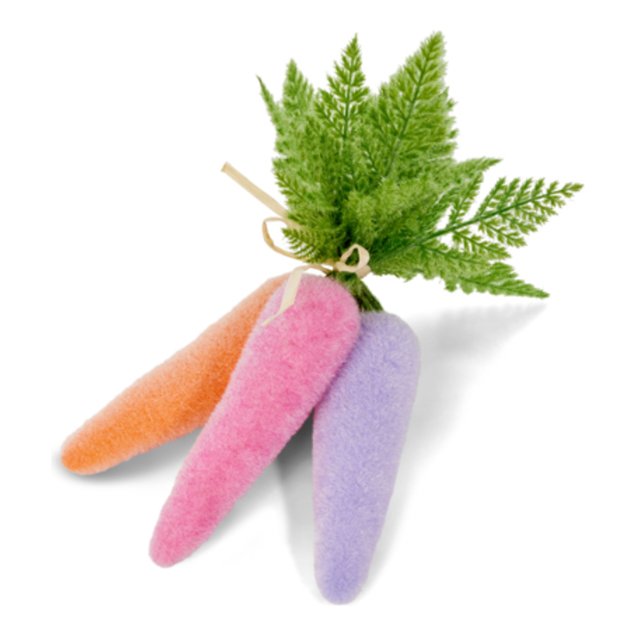 12" Flocked Carrot Bundle