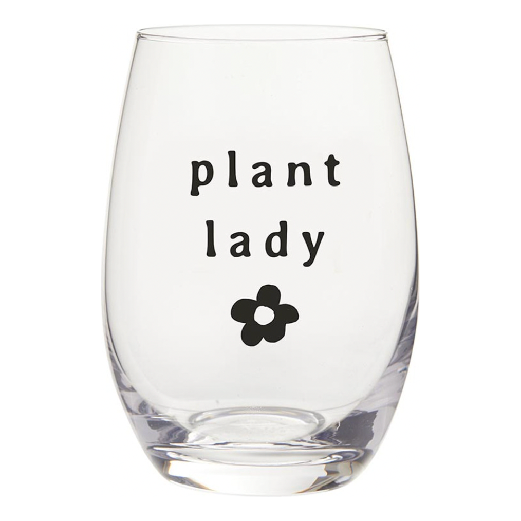Plant Lady Wine Glass
