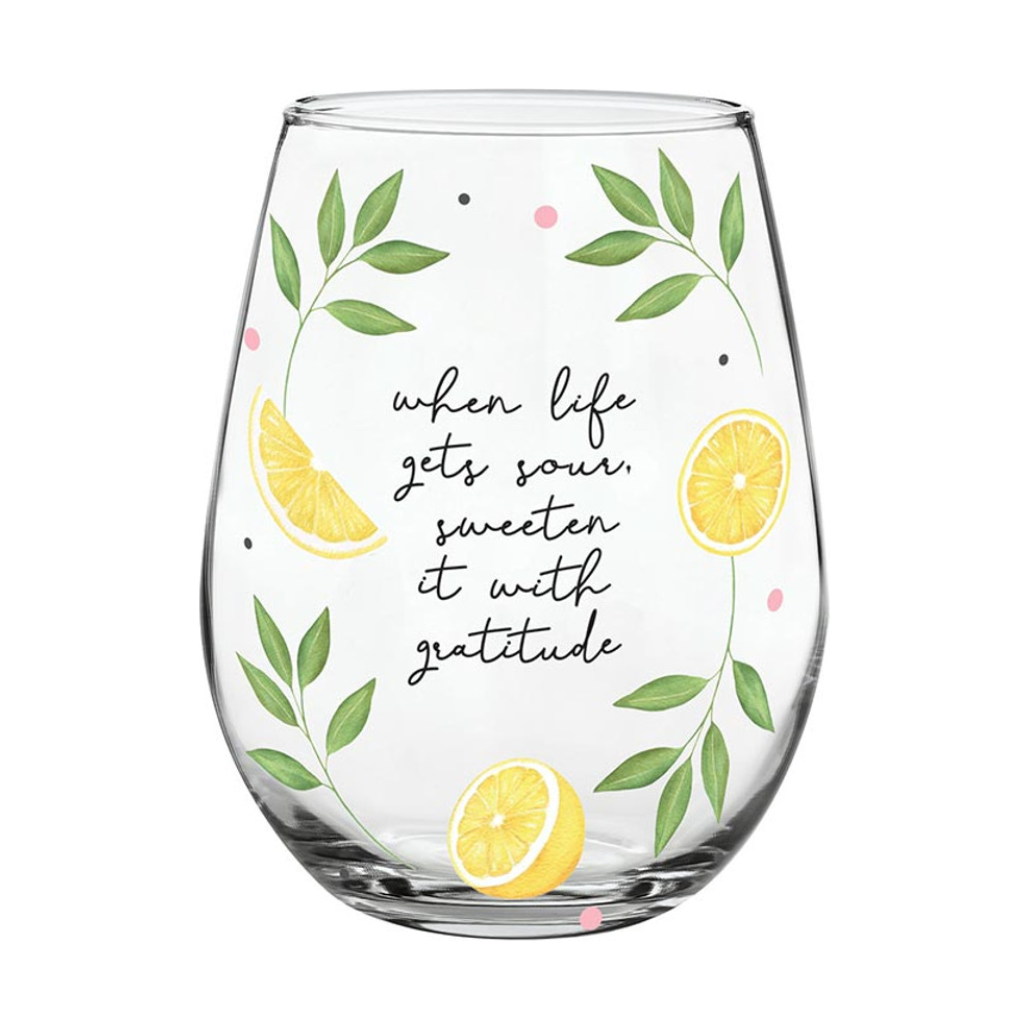 Gratitude Wine Glass