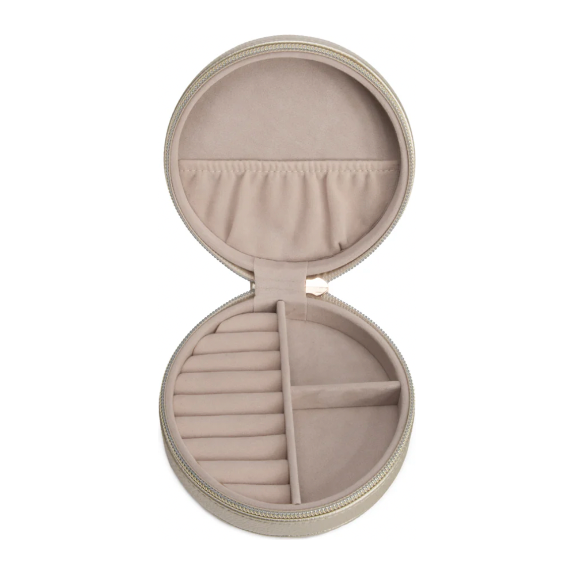 Leah Quilted Travel Jewelry Case - Gold