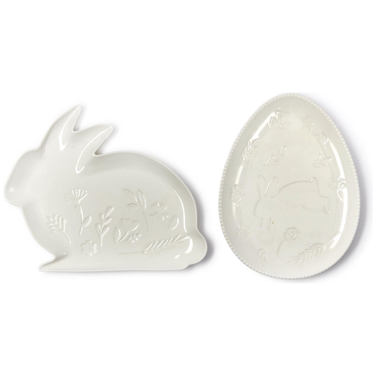 Bunny & Egg Serving Platters