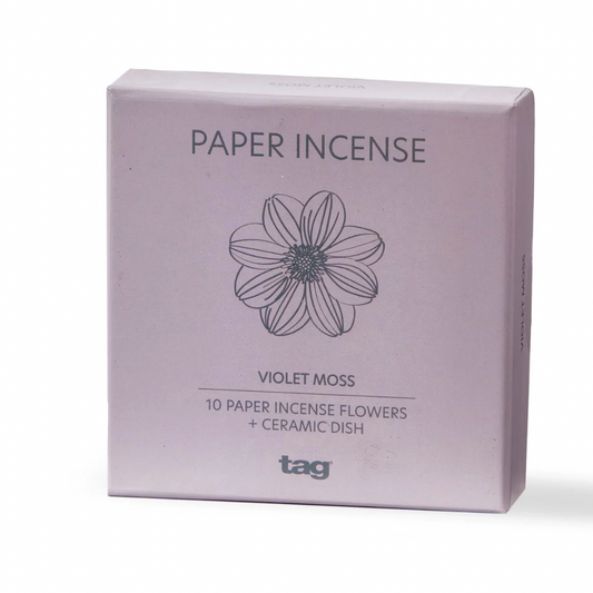 Violet Moss Paper Incense Set