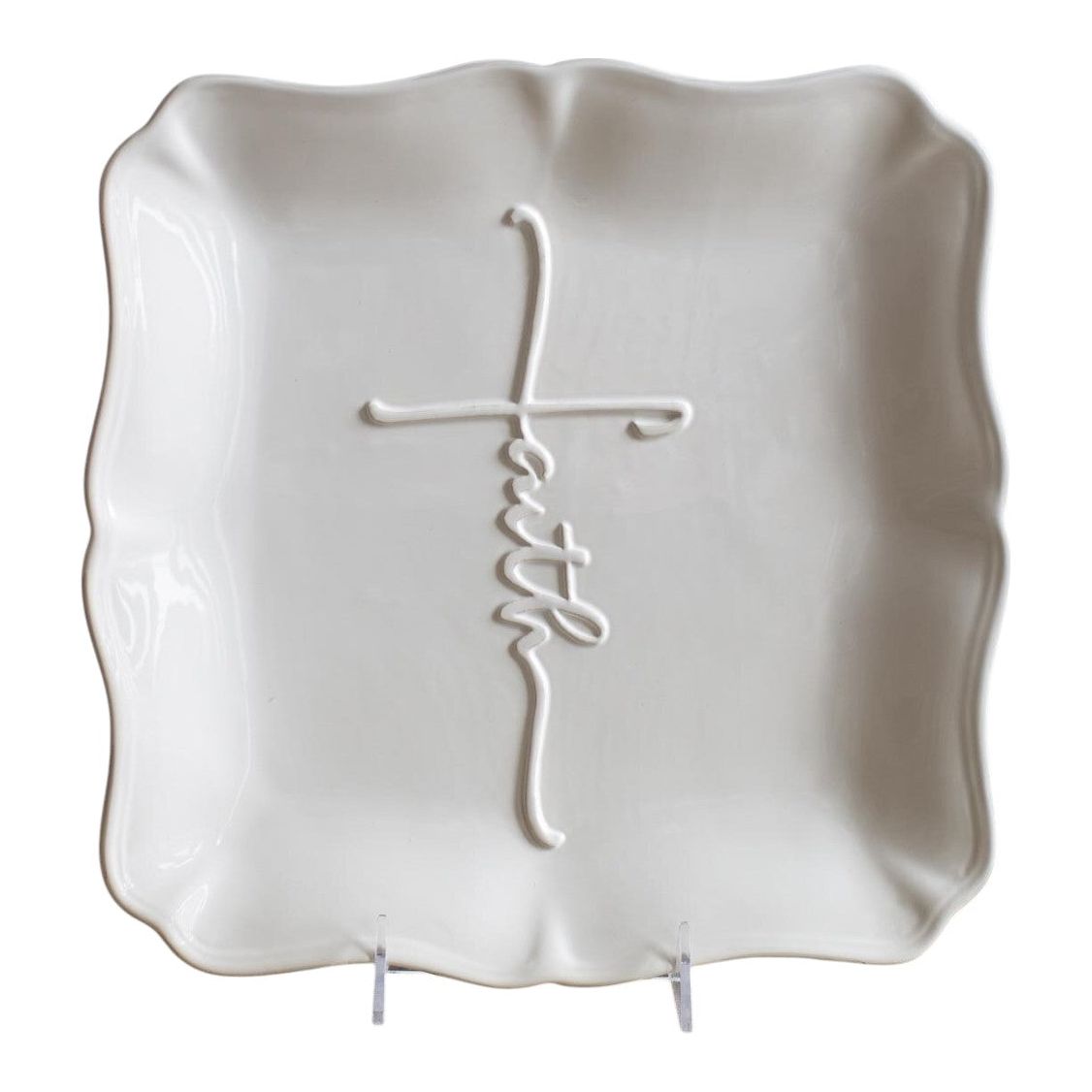Faith Embossed Platter