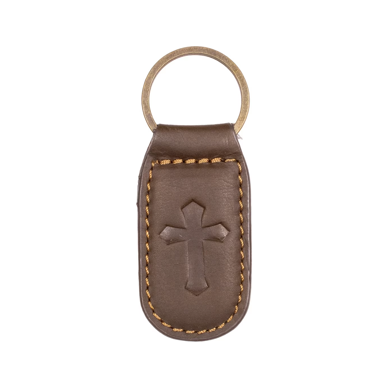 Cross Embossed Keychain