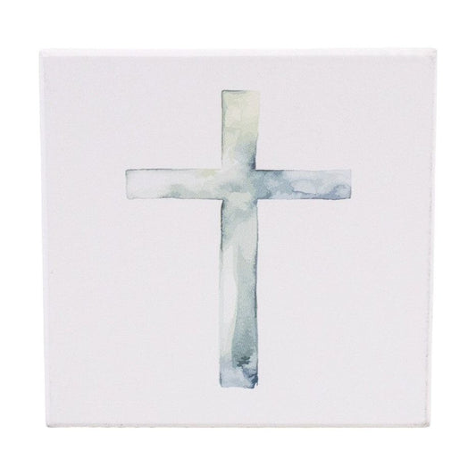 Watercolor Cross Block