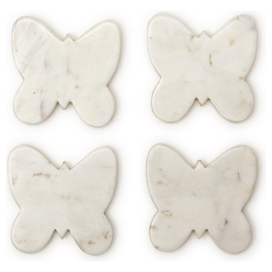Butterfly Marble Coasters - set of 4