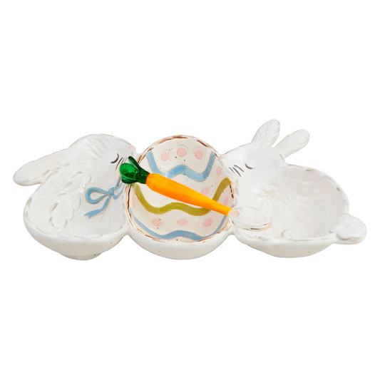 Bunny Triple Tidbit Dish