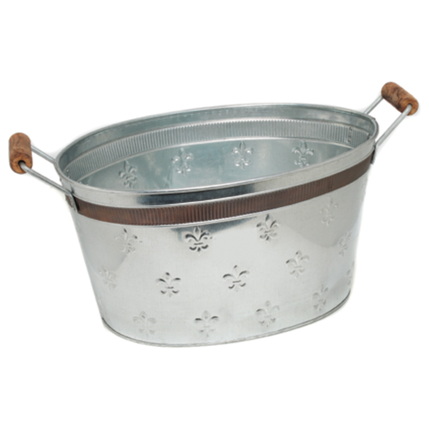 Fleur de Lis Aluminum Tub