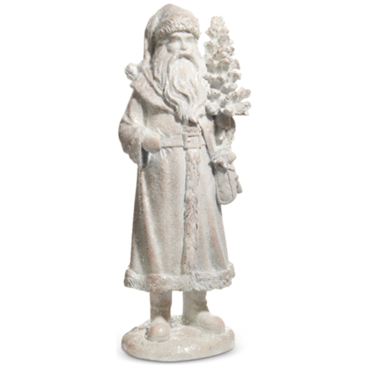 20" Iced Santa w/ Tree