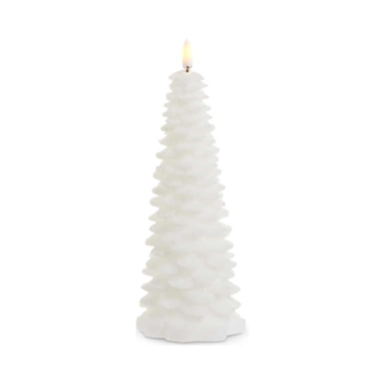 8" White Tree Candle - Flameless