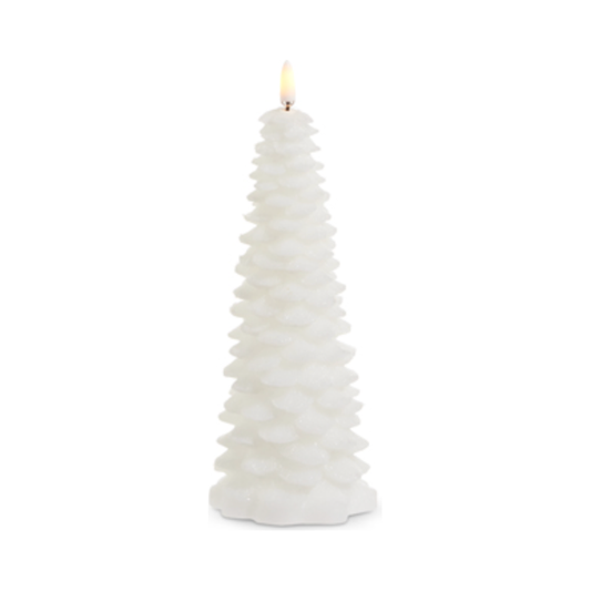 8" White Tree Candle - Flameless